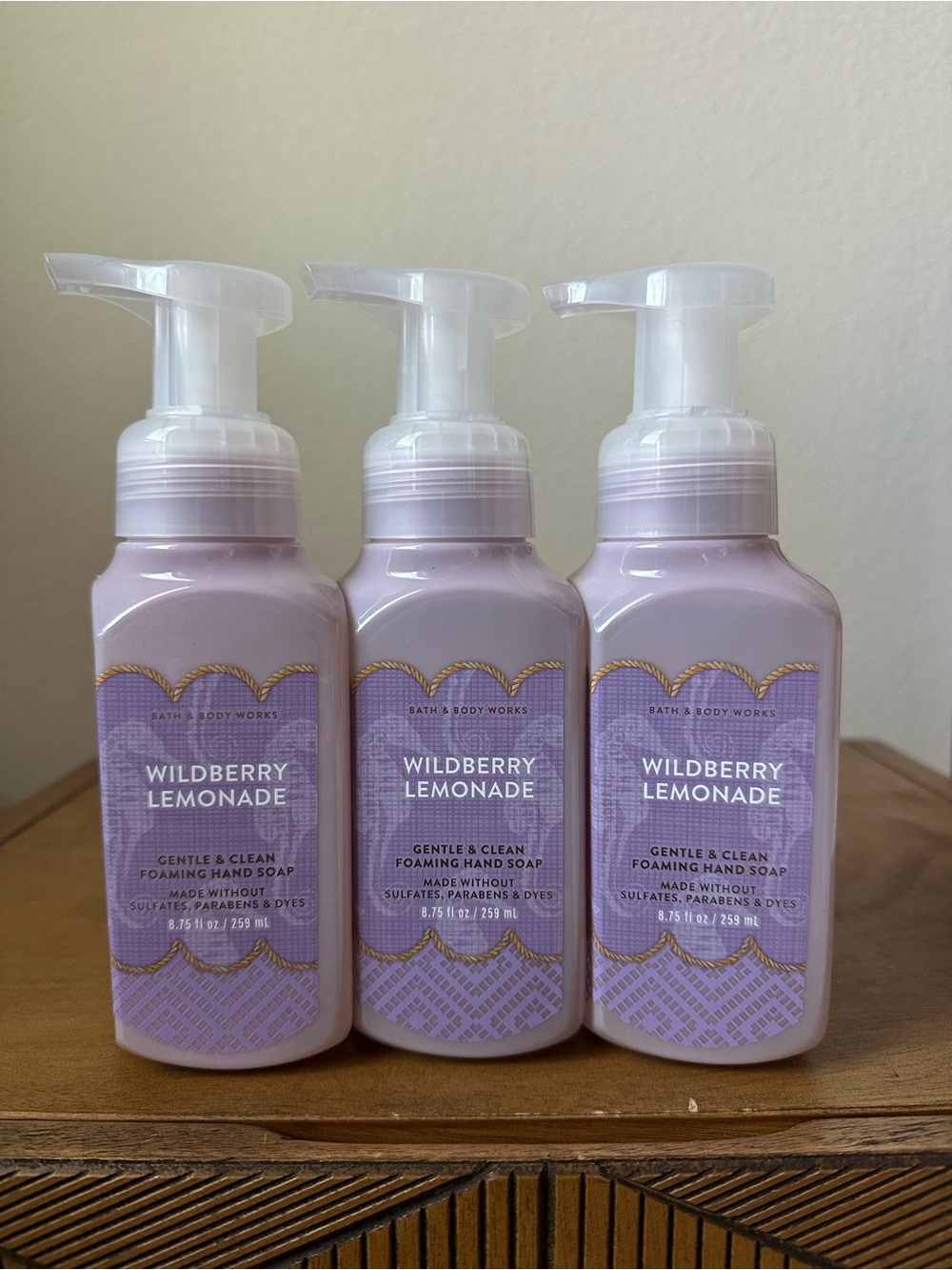 X3 Bath & Body Works Wildberry Lemonade Gentle Foaming Hand Soaps NEW